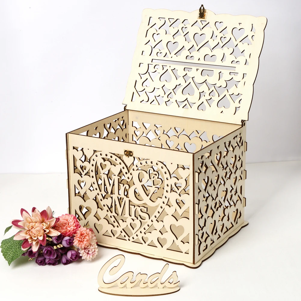 Wedding Supply.Box - Caja de madera para tarjetas de