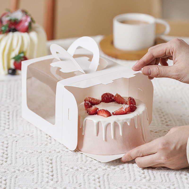 Wedding Supply.Box - Caja de pastel con ventana transparente,