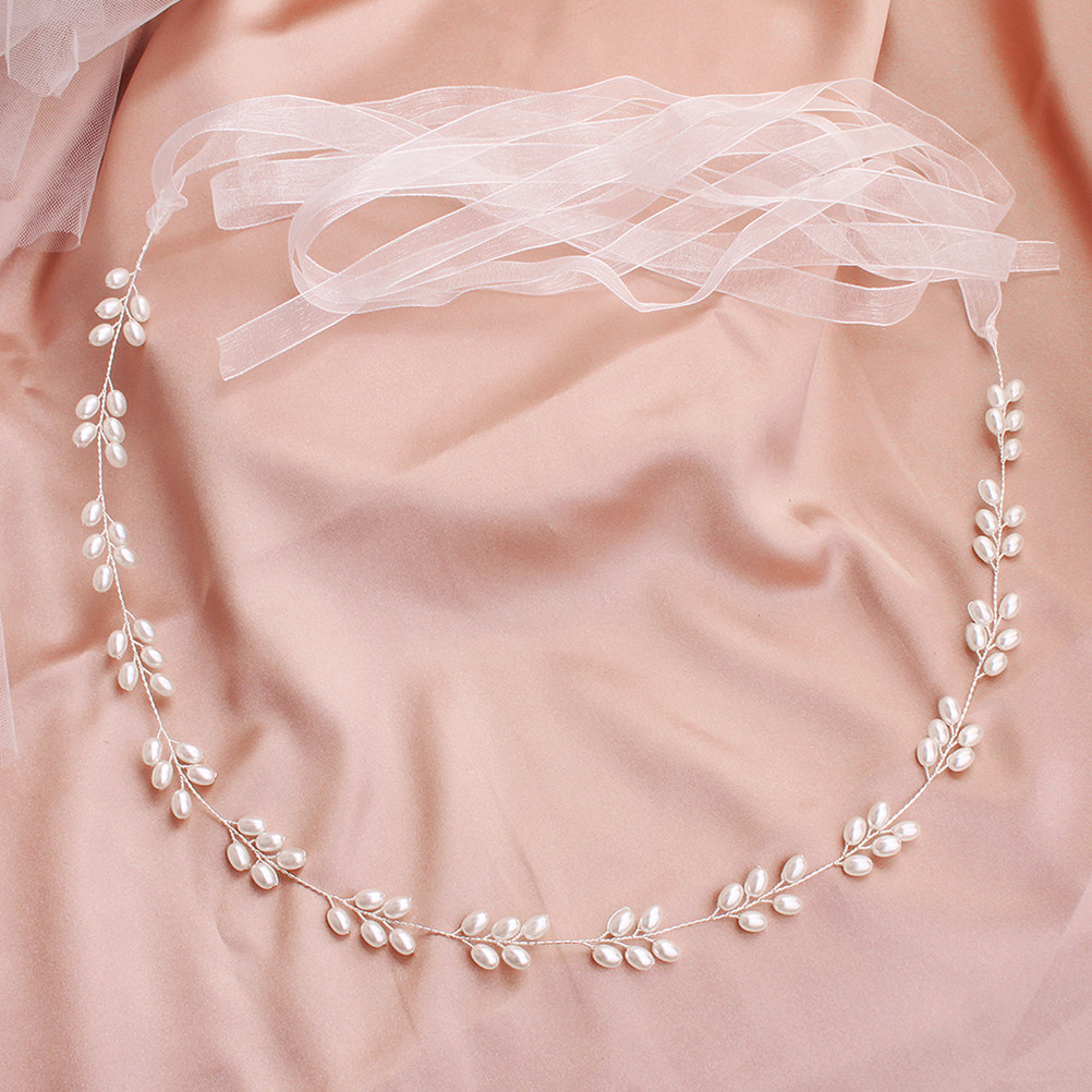 Bridal Sash Ribbon - Cinturón de Novia con Perlas y