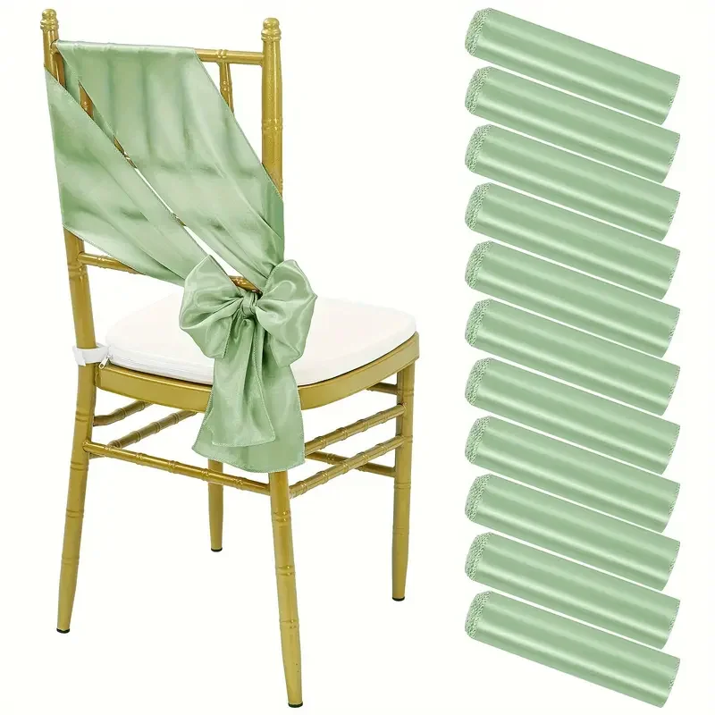 Wedding Supply Wholesale - Lazos de satén para sillas, 10/50