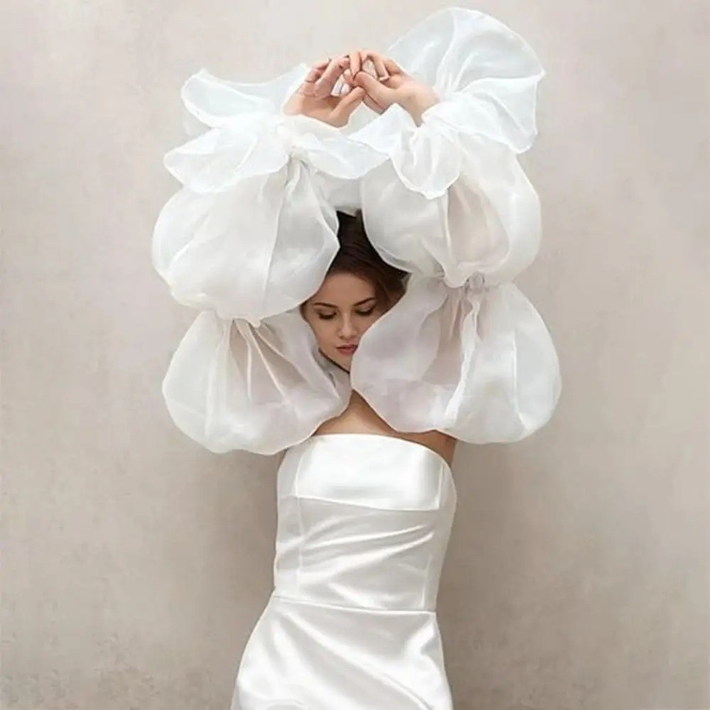 Elegantes Mangas Abullonadas p - Wedding Dress Supply reseña y precio