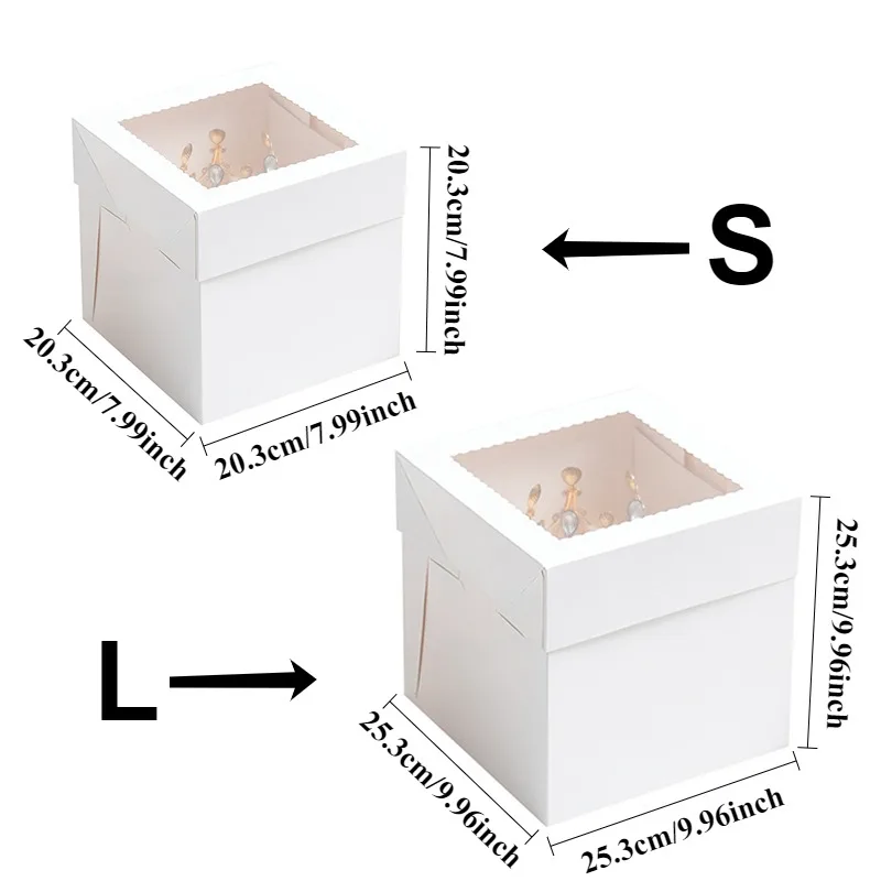 Cajas de Pastel Blancas Desech - Wedding Supply.Box reseña y precio