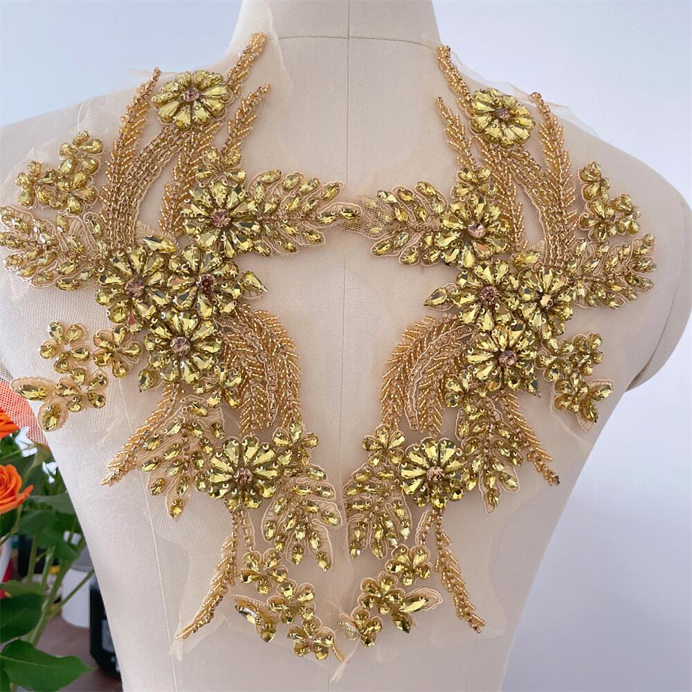 1 Par de Flores de Cristal Cos - Wedding Dress Supply reseña y precio