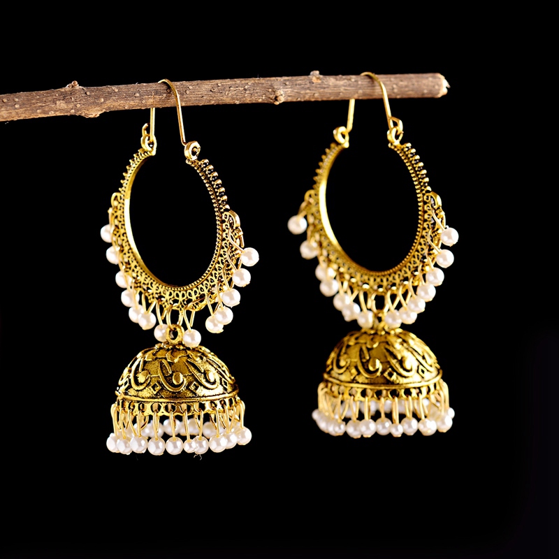 Nueva joyería india Jhumka par - Indian Wedding Supply reseña y precio