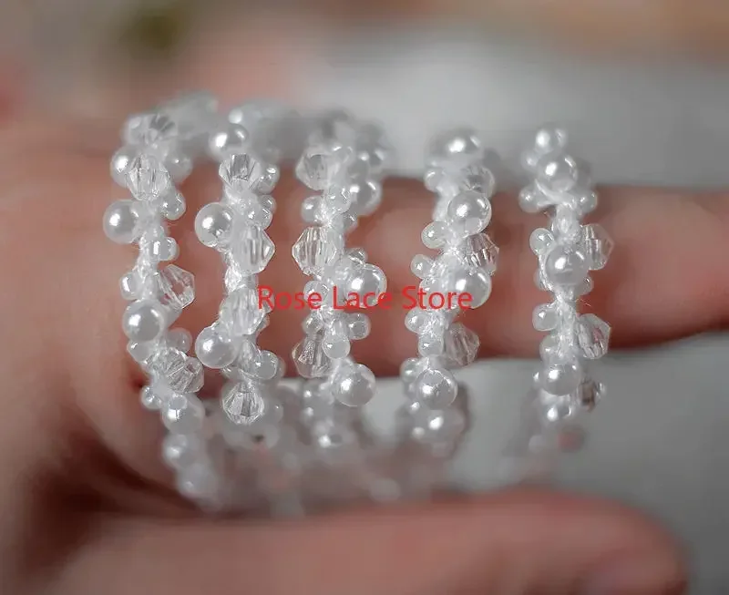 Adorno de encaje de perlas de  - Bridal Sash Ribbon reseña y precio