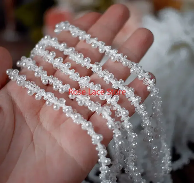 Adorno de encaje de perlas de  - Bridal Sash Ribbon reseña y precio