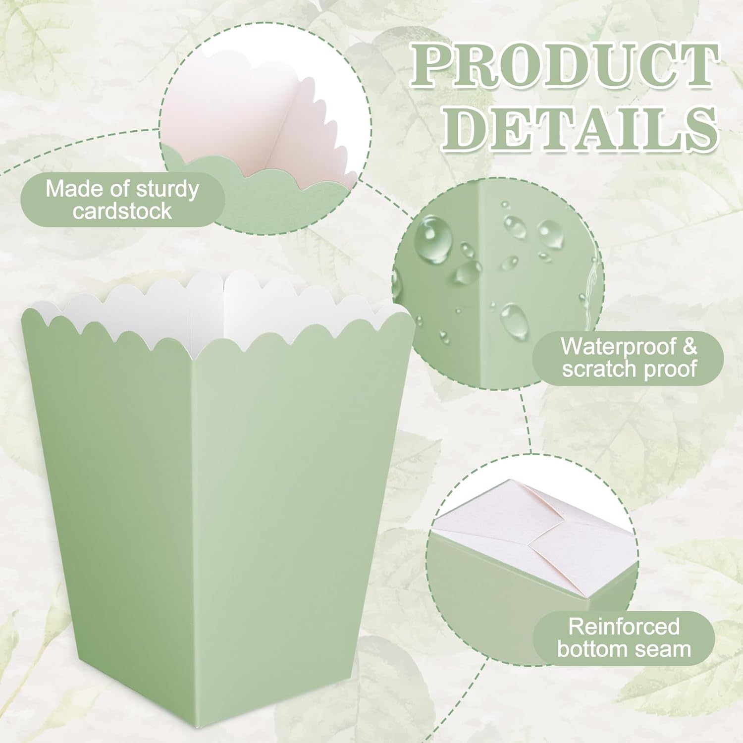 12 Uds. Mini cajas de palomita - Wedding Supply.Box reseña y precio