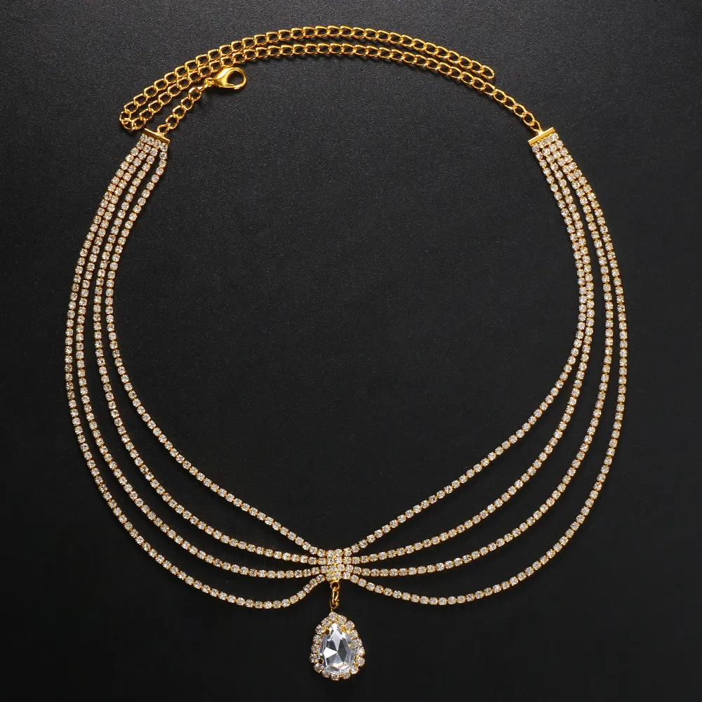 XSBODY-Diademas con cadena par - Indian Wedding Supply reseña y precio
