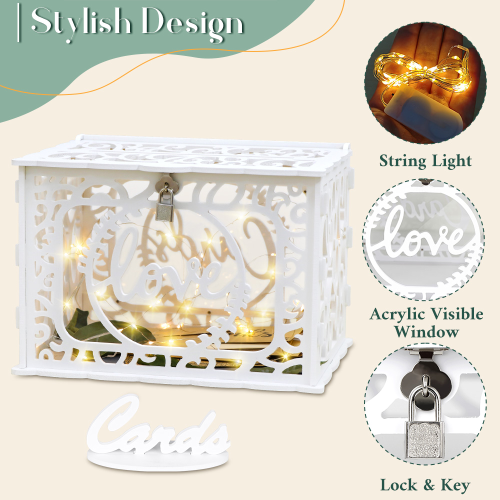 Caja para tarjetas de boda, so - Wedding Supply.Box reseña y precio